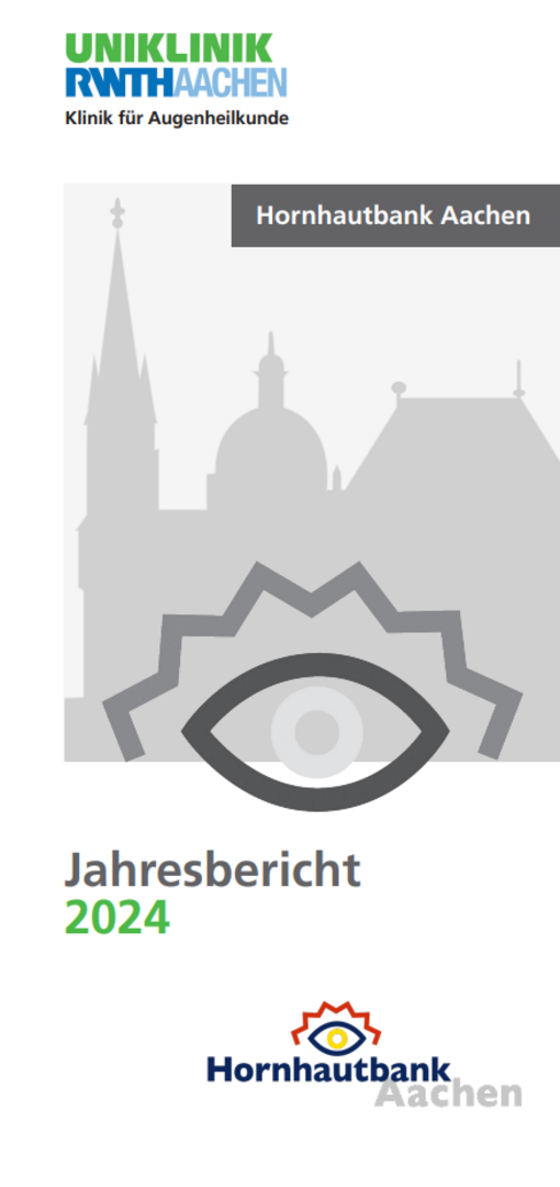 Grafische Darstellung der Titelseite des Flyers zum Jahresbericht 2024.