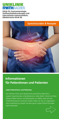 Flyer Termin- oder Rezeptanfrage