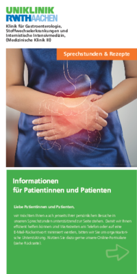 Flyer Termin- oder Rezeptanfrage